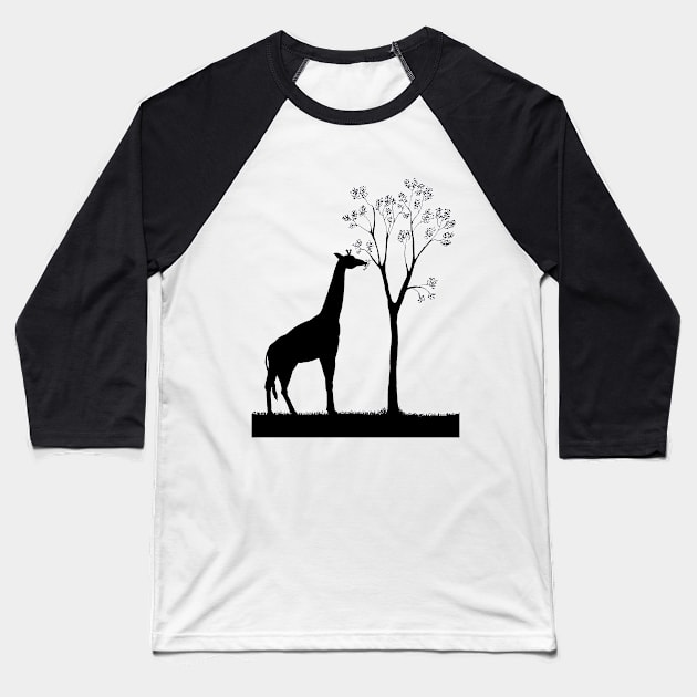 Giraffe Baseball T-Shirt by DarkoRikalo86